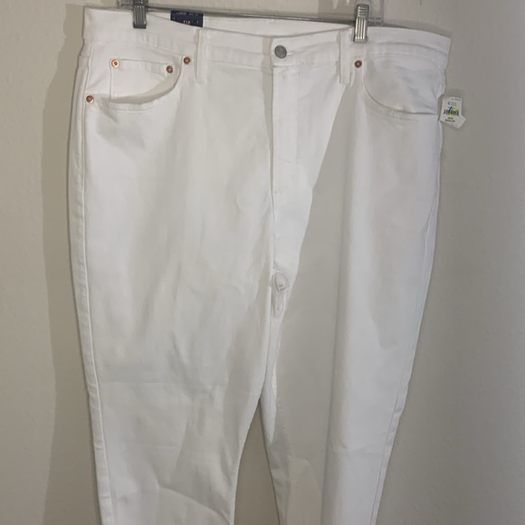GAP women’s 34 Slim High Rise Stretch white raw hem Jeans summer - Picture 2 of 7